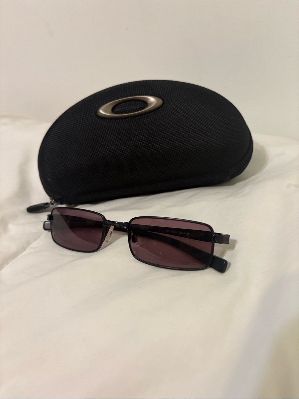 Oakley Matte Black Frame with Purple Prescription Lenses
